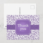 Thank You 25 Number Pattern Purple/White ポストカード (正面/裏面)