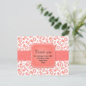 Thank You 40 Number Pattern Coral/White ポストカード (スタンド正面)