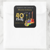 Thank You 40th birthday Guitar Rocks 40 スクエアシール (バッグ)