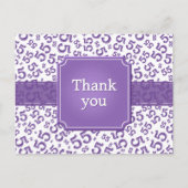 Thank You 55 Number Pattern Purple/White ポストカード (正面)