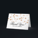 Thank you 60th Birthday Copper Foil Glitter Lights サンキューカード<br><div class="desc">Elegant 60th Birthday Party Faux Copper Foil Glitter Lights template. Featuring lights and sparkles. Impress your family and friends with this stylish and modern design. Fully customizable! Easy to use and easy to personalize. Order Today!</div>