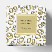 Thank You 60th Number Pattern金ゴールド/白 フェイバーボックス (上部)