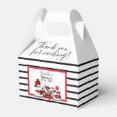 THANK YOU 75th Birthday Party Black/Red エレガント フェイバーボックス (裏面サイド)