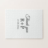 Thank you add couple name initial letter text date ジグソーパズル (横)
