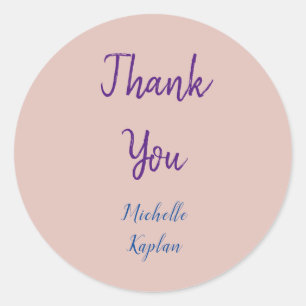 Thank You Add Nameバラ金ゴールドモダンプロフェッショナル ラウンドシール