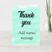 Thank you add name message simple stylish calligra カード (正面)