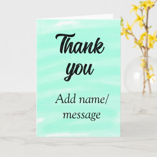 Thank you add name message simple stylish calligra カード (黄色い花)