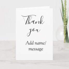Thank you add name message simple stylish calligra カード