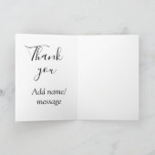 Thank you add name message simple stylish calligra カード (内部)