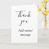 Thank you add name message simple stylish calligra カード (黄色い花)