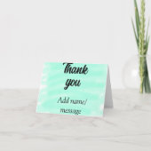 Thank you add name message simple stylish calligra サンキューカード (正面)