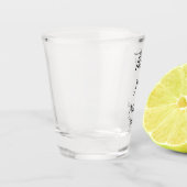 Thank you add name message simple stylish calligra ショットグラス (左)