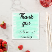 Thank you add name message simple stylish calligra スタンダードカクテルナプキン (インサイチュ)