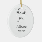 Thank you add name message simple stylish calligra セラミックオーナメント (右)