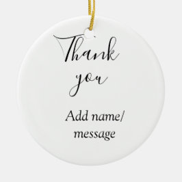 Thank you add name message simple stylish calligra セラミックオーナメント