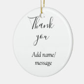 Thank you add name message simple stylish calligra セラミックオーナメント (左)