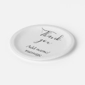 Thank you add name message simple stylish calligra ペーパープレート (アングル)