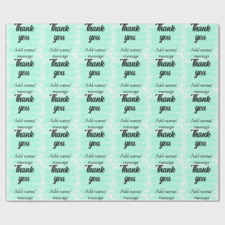 Thank you add name message simple stylish calligra ラッピングペーパー