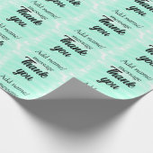 Thank you add name message simple stylish calligra ラッピングペーパー (角)