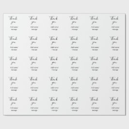 Thank you add name message simple stylish calligra ラッピングペーパー