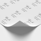 Thank you add name message simple stylish calligra ラッピングペーパー (角)