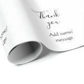Thank you add name message simple stylish calligra ラッピングペーパー (ロールコーナー)