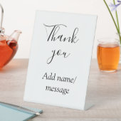 Thank you add name message simple stylish calligra 台座サイン (インサイチュ)