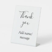 Thank you add name message simple stylish calligra 台座サイン (正面)