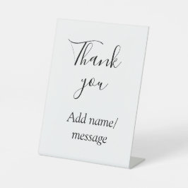 Thank you add name message simple stylish calligra 台座サイン