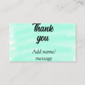 Thank you add name message simple stylish calligra 名刺 (正面)