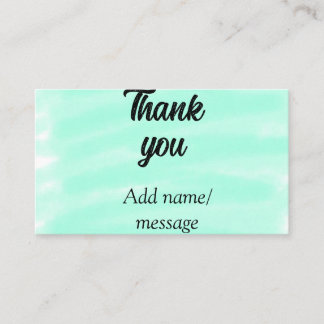 Thank you add name message simple stylish calligra 名刺