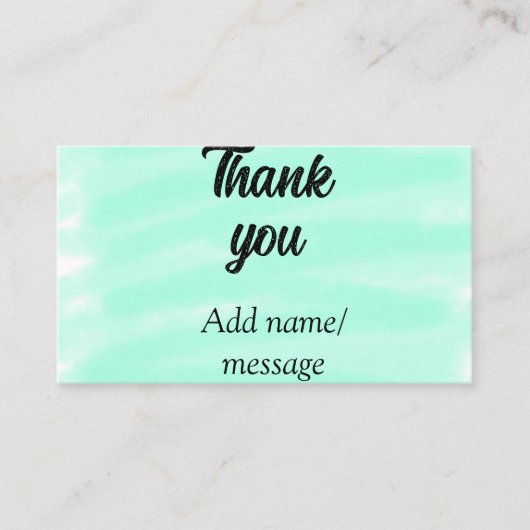 Thank you add name message simple stylish calligra 名刺 (正面)