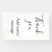 Thank you add name message simple stylish calligra 横断幕 (横)