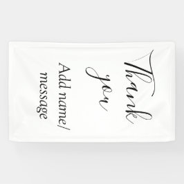 Thank you add name message simple stylish calligra 横断幕