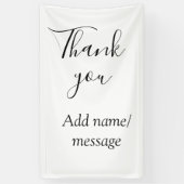 Thank you add name message simple stylish calligra 横断幕 (縦)