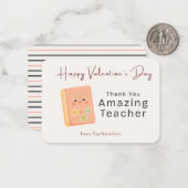 Thank You Amazing Teacher Valentine Card ノートカード (正面/裏面インサイチュ)