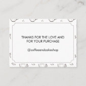 Thank you and Logo Card for Small Coffee Shop エンクロージャーカード (裏面)