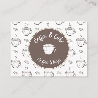 Thank you and Logo Card for Small Coffee Shop エンクロージャーカード