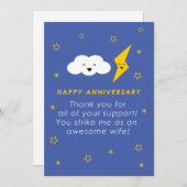 Thank You Anniversary for Wife Card 招待状 (正面/裏面)