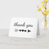 Thank You Arrowハート カード (黄色い花)