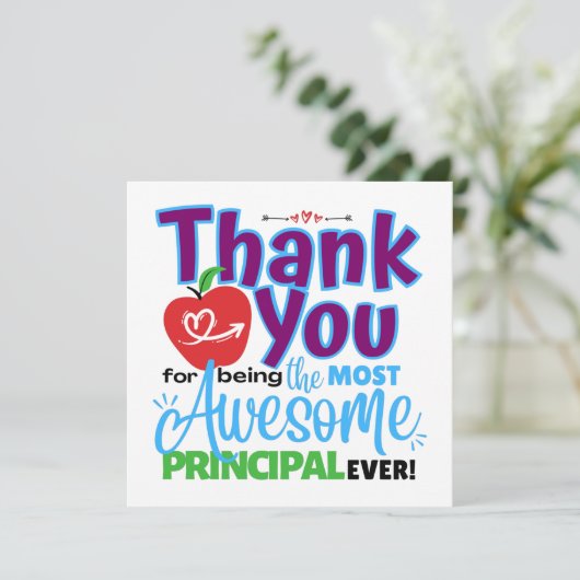 Thank You Awesome Principal Appreciation カード (スタンド正面)