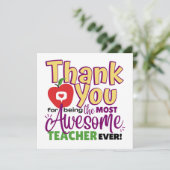 Thank You Awesome Teacher Card カード (スタンド正面)