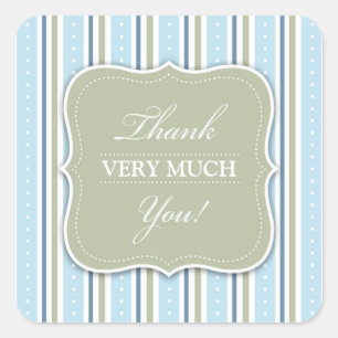 Thank You Baby Showerステッカー スクエアシール