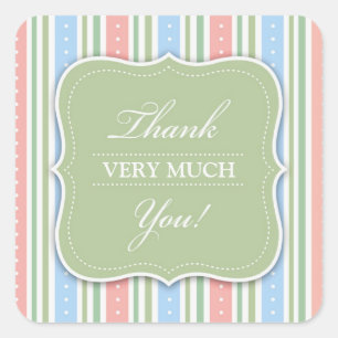 Thank You Baby Showerステッカー スクエアシール