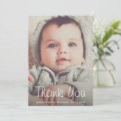 Thank You Baby Showerフォトパーソナライズされたカスタム サンキューカード (スタンド正面)