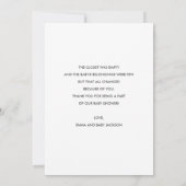 Thank You Baby Showerフォトパーソナライズされたカスタム サンキューカード (裏面)