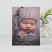 Thank You Baby Showerフォトパーソナライズされたカスタム サンキューカード (スタンド正面)