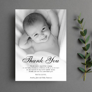 Thank You Baby Showerフォトパーソナライズされたカスタム サンキューカード