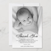 Thank You Baby Showerフォトパーソナライズされたカスタム サンキューカード (正面)