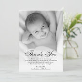 Thank You Baby Showerフォトパーソナライズされたカスタム サンキューカード (スタンド正面)